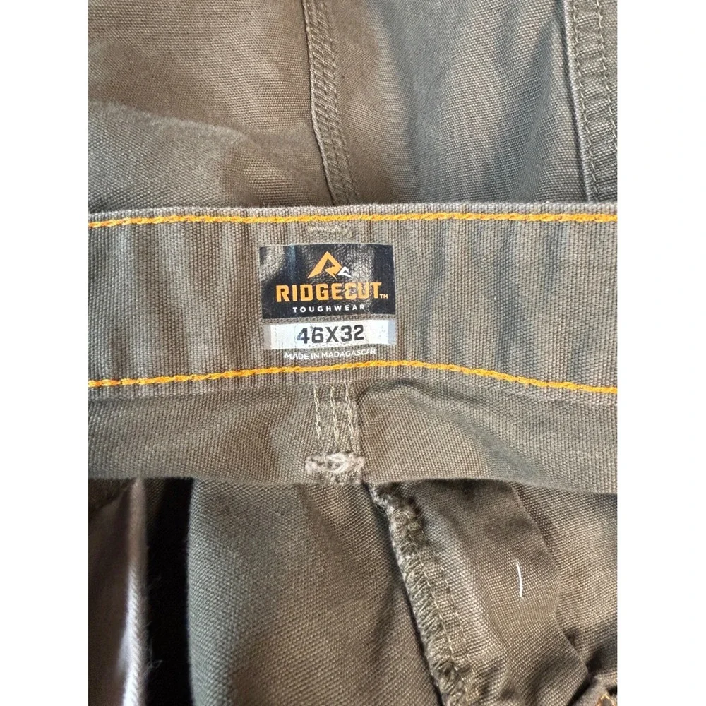 Ridgecut Toughwear Mens Canvas‎ Carpenter Pants Gray 46x32
